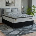 Ver imagem 1 de Cama Box Queen + Colchão Comfort Class Pillow Top 158x198cm Branco/suede Preto