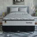 Ver imagem 6 de Cama Box Queen + Colchão Comfort Class Pillow Top 158x198cm Branco/suede Preto