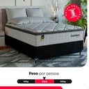 Ver imagem 5 de Cama Box Queen + Colchão Comfort Class Pillow Top 158x198cm Branco/suede Preto