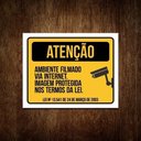 Ver imagem 1 de Placa De Ambiente Monitorado Ambiente Filmado Internet 27X35