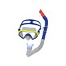 Kit de Mergulho Snorkel com Máscara Crusader Infantil:azul e Amarelo - 2