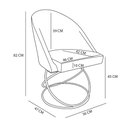 Ver imagem 6 de Cadeira Poltrona de Jantar Bela Suede Azul Marinho Base Metálica Luxo Dourado - Pallazio