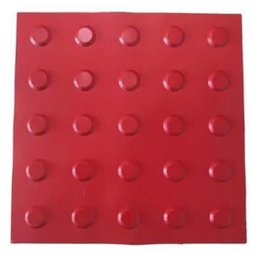Kit 16 Pçs Piso Tátil Pvc 25x25 Alerta Vermelho - 1