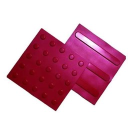 Kit 16 Pçs Piso Tátil Pvc 25x25 Alerta Vermelho - 2