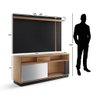 Conjunto Bancada Bogart com Painel Extensível Brown Noce Milano/ Preto Fosco para TV 70 Polegadas - 4