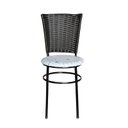 Ver imagem 3 de 6 Cadeiras para Mesa Preta Hawai Marrom Assento Floral:floral Areia