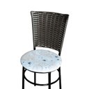 Ver imagem 5 de 6 Cadeiras para Mesa Preta Hawai Marrom Assento Floral:floral Areia
