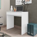Ver imagem 2 de Mesa Escrivaninha Para Notebook Home Office Allexa 80cm com 01 Gaveta Branco - Desk Design