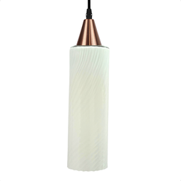 Lustre Pendente Taschibra Anne Branco Leitoso E27 Bivolt Cobre - 2