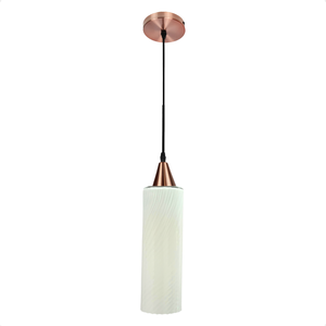 Lustre Pendente Taschibra Anne Branco Leitoso E27 Bivolt Cobre