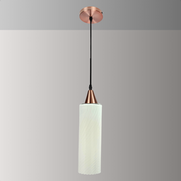 Lustre Pendente Taschibra Anne Branco Leitoso E27 Bivolt Cobre - 3