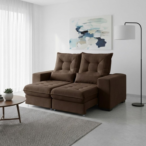 Sofá Retrátil e Reclinável 1,80m Suede Miami