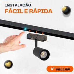 Spot Direcionável Led 12w 48v Trilho Eletrificado Magnético - 5