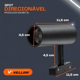 Spot Direcionável Led 12w 48v Trilho Eletrificado Magnético - 7