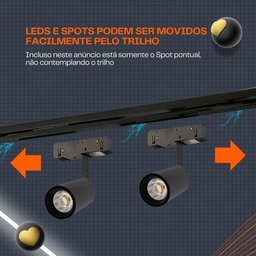 Spot Direcionável Led 12w 48v Trilho Eletrificado Magnético - 6