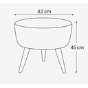 Ver imagem 2 de Banqueta Puff Decorativo Redondo Pé Palito Amarelo