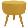 Banqueta Puff Decorativo Redondo Pé Palito Amarelo - 1