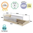 Ver imagem 2 de Cama de Chão de Solteiro Infantil Enc002 Linha Encanto Completa Móveis