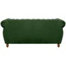 Sofá Chesterfield 3 Lugares Realeza Vintage Retrô Veludo Verde - 4