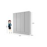 Guarda Roupa Casal 4 Portas e 5 Gavetas Paris Avelã - Bianchi - 2