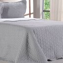 Ver imagem 2 de Kit Cobre Leito King Ultra Lisse Lisa New 100% Poliéster 250x270cm Cinza Urbano