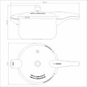 Ver imagem 5 de Panela de Pressão Tramontina Vancouver Effect em Alumínio Antiaderente Starflon Max Preto 24 cm 6 L