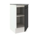 Ver imagem 5 de Balcão Armário de Cozinha 40 cm 1 Porta Branco/Preto Agata Madesa