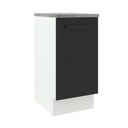 Ver imagem 1 de Balcão Armário de Cozinha 40 cm 1 Porta Branco/Preto Agata Madesa
