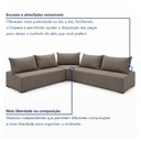 Ver imagem 7 de Sofá de Canto Modulado com Puff e Base Madeira Maciça 320CMX270CM Lisboa
