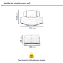 Ver imagem 5 de Sofá de Canto Modulado com Puff e Base Madeira Maciça 320CMX270CM Lisboa
