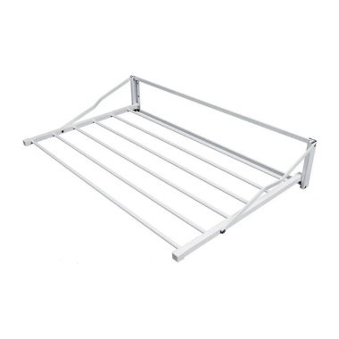 Varal Articulado 33cm x 140cm x 06 Varetas - Em Alumínio Branco - 1