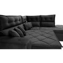 Ver imagem 5 de Sofá de Canto 2.60x2.36m Retrátil e Reclinável com Molas Cama inBox Platinum Direito Suede Preto