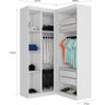 Guarda Roupa Canto Modulado 4 Portas 2 Gavetas Branco - 3