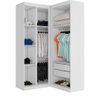 Guarda Roupa Canto Modulado 4 Portas 2 Gavetas Branco - 4