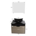 Ver imagem 5 de Gabinete Armário Banheiro 40cm Cuba Quadrada Preta