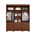 Ver imagem 3 de Guarda-Roupa Casal Lais 3 Portas de Correr Gavetas com Sapateira MDF Pm Home