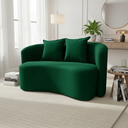 Ver imagem 1 de Sofá Decorativo Montreal 150cm Orgânico Bouclé Verde