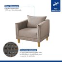 Ver imagem 4 de Poltrona para Sala de Estar Pés em Madeira Melina