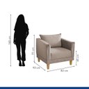 Ver imagem 3 de Poltrona para Sala de Estar Pés em Madeira Melina