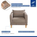 Ver mais imagens de Poltrona para Sala de Estar Pés em Madeira Melina