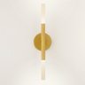 Kit 2 Arandelas Parede Luminária Tubo 2 Difusores Dourado - 3