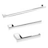 Kit De Acessórios Para Banheiro Cromado Master 3 Peças - 1