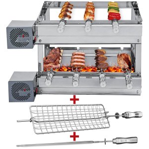 Churrasqueira Giratória Artinox Grill com 7 Espetos, 2 andares e 2 Motores Bivolt do Lado Esquerdo +