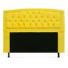 Kit Cabeceira Geovana + Calçadeira Baú Felix King Size 195cm Suede:amarelo - 2