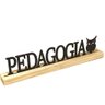 Palavra Decorativa Profissão Pedagogia - Madeira com Base - 2