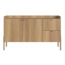 Ver imagem 3 de Balcão Buffet 2 Portas 2 Gavetas 139cm Pé Madeira Artesano Oslo Marrom/Hanover