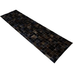 Tapete de Couro Passadeira Marrom Café 0,70x2,50 com Borda - 2