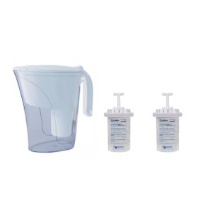 Kit Jarra Purificadora Água Filtro Branca 1,5 Litros Inmetro 2 Vela