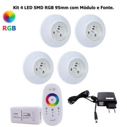 Kit4 Led Smd Rgb 95mm com Módulo e Fonte - 2