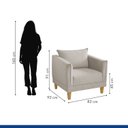 Ver imagem 3 de Poltrona para Sala de Estar Pés em Madeira Melina